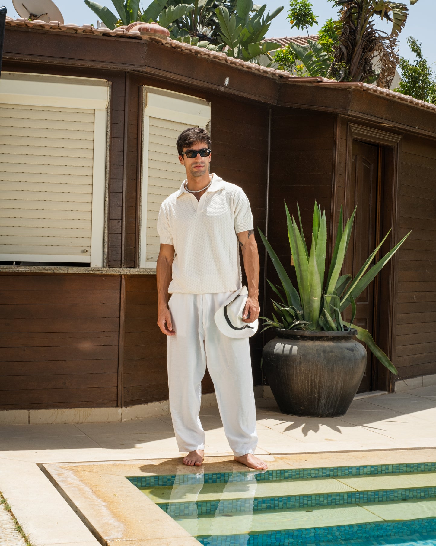 White Vecci soldi polo shirt