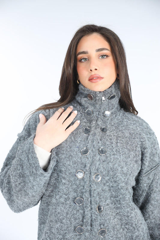 Grey buttoned jacket